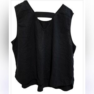 LOFT navy blue tank top with decorative back/ size 2X